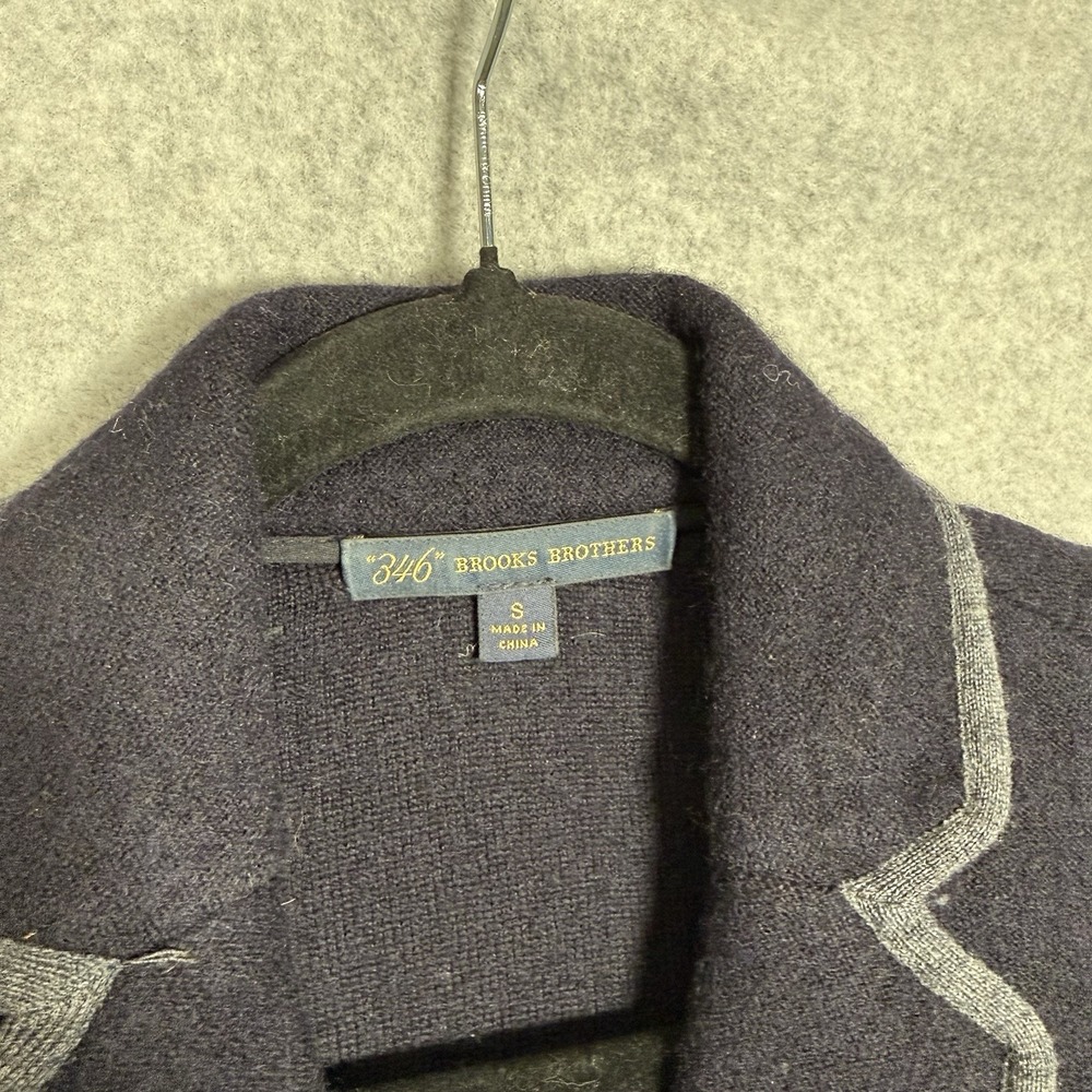 Brooks Brothers 346 Blazer Womens Small Navy Blue Wool Elbow Patch Jacket - Picture 8 of 12